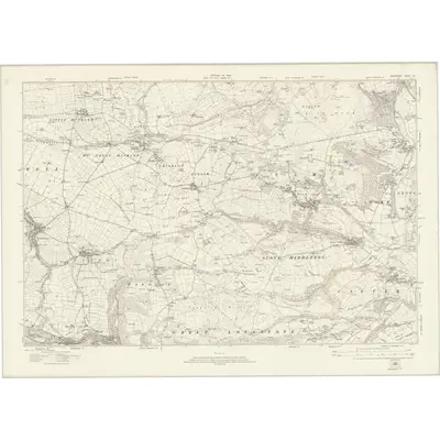 1919 Map of Derbyshire XVI, 1923 Print