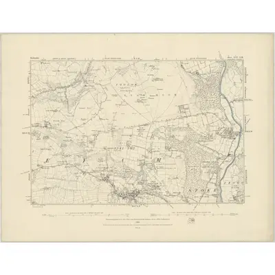 1878 Map of Derbyshire XVI.NE, 1883 Print