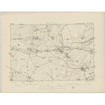 1878 Map of Derbyshire XVI.NW, 1882 Print
