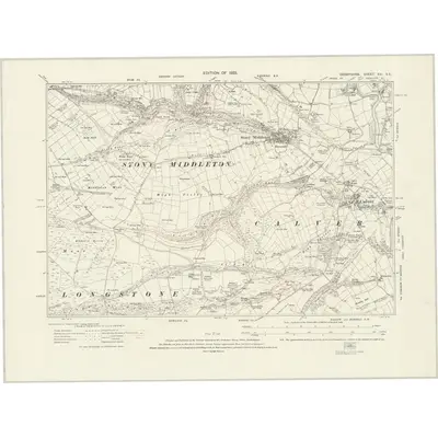 1919 Map of Derbyshire XVI.SE, 1923 Print