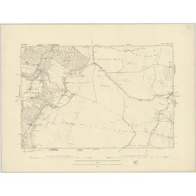 1876 Map of Derbyshire XVII.NW, 1883 Print