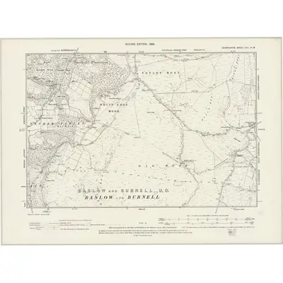 1897 Map of Derbyshire XVII.NW, 1898 Print