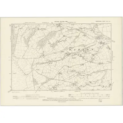 1897 Map of Derbyshire XVII.SE, 1899 Print