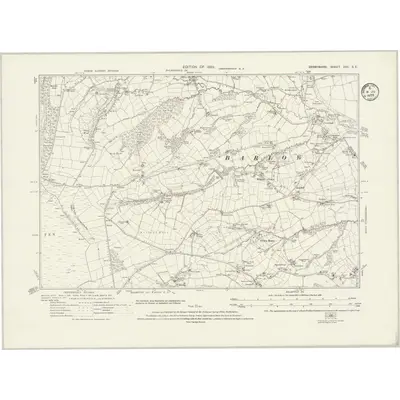 1919 Map of Derbyshire XVII.SE, 1935 Print