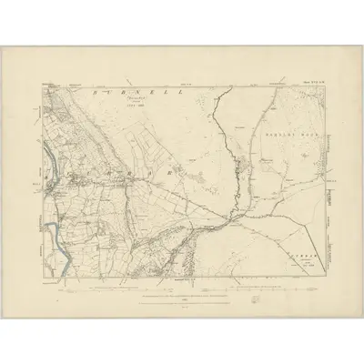 1876 Map of Derbyshire XVII.SW, 1882 Print