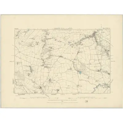 1875 Map of Derbyshire XVIII.NE, 1883 Print