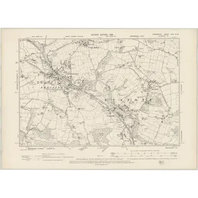 1897 Map of Derbyshire XVIII.NW, 1899 Print