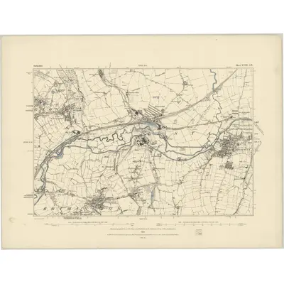 1876 Map of Derbyshire XVIII.SE, 1883 Print