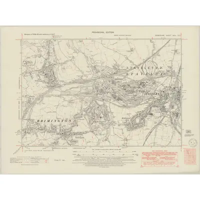 1947 Map of Derbyshire XVIII.SE, 1950 Print