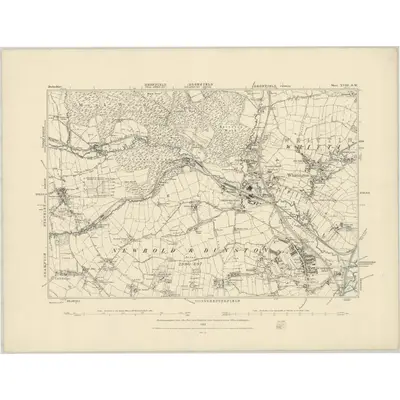 1876 Map of Derbyshire XVIII.SW, 1883 Print