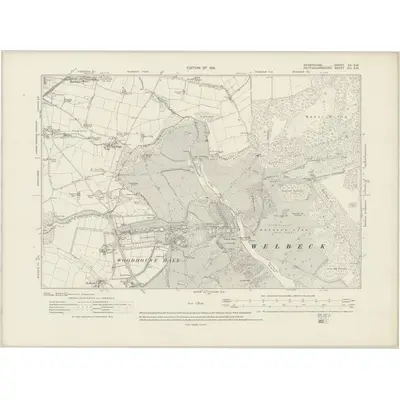 1914 Map of Derbyshire XX.SW, 1919 Print