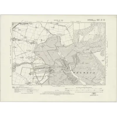 1914 Map of Derbyshire XX.SW, 1922 Print