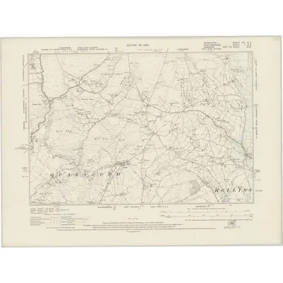 1919 Map of Derbyshire XXI.SE, 1925 Print