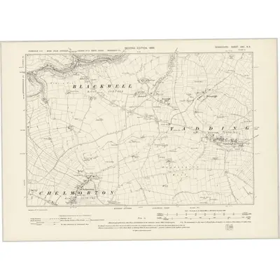 1897 Map of Derbyshire XXII.NE, 1899 Print