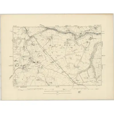 1878 Map of Derbyshire XXII.NW, 1883 Print