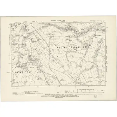 1897 Map of Derbyshire XXII.NW, 1899 Print