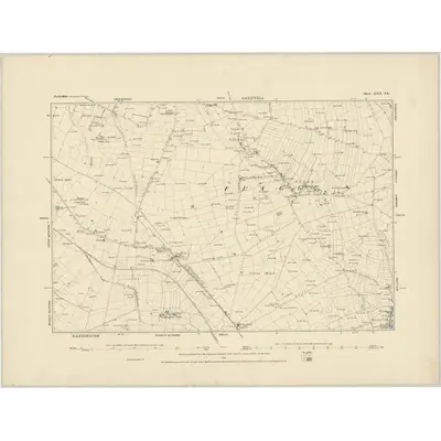 1878 Map of Derbyshire XXII.SE, 1883 Print