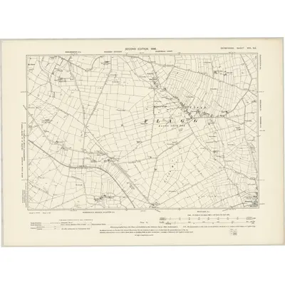 1897 Map of Derbyshire XXII.SE, 1899 Print