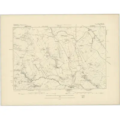 1878 Map of Derbyshire XXII.SW, 1883 Print