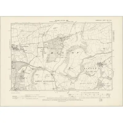 1897 Map of Derbyshire XXIII.NE, 1899 Print