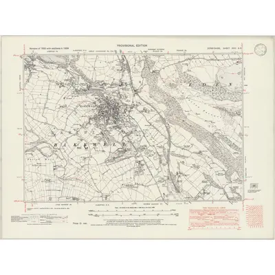 1938 Map of Derbyshire XXIII.SE, 1946 Print