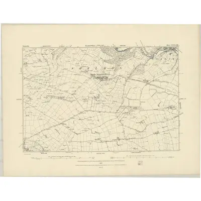 1878 Map of Derbyshire XXIII.SW, 1883 Print
