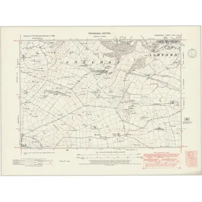1938 Map of Derbyshire XXIII.SW, 1946 Print