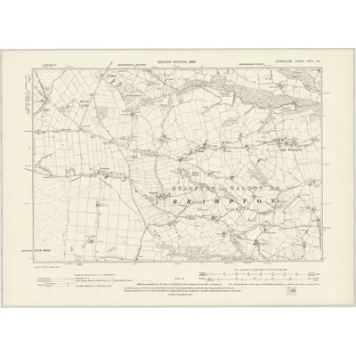 1897 Map of Derbyshire XXIV.NE, 1899 Print