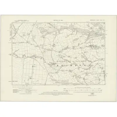 1919 Map of Derbyshire XXIV.NE, 1923 Print