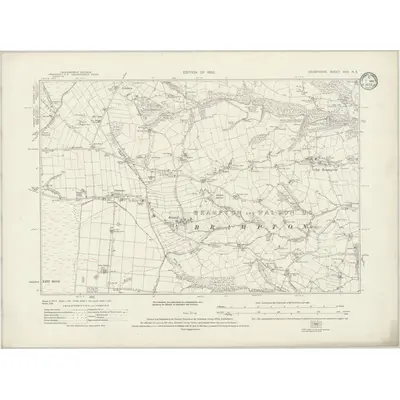 1919 Map of Derbyshire XXIV.NE, 1933 Print