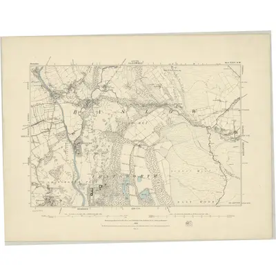 1876 Map of Derbyshire XXIV.NW, 1883 Print