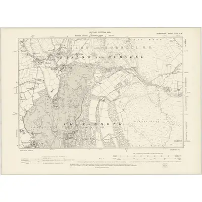 1897 Map of Derbyshire XXIV.NW, 1899 Print