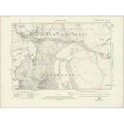 1919 Map of Derbyshire XXIV.NW, 1923 Print