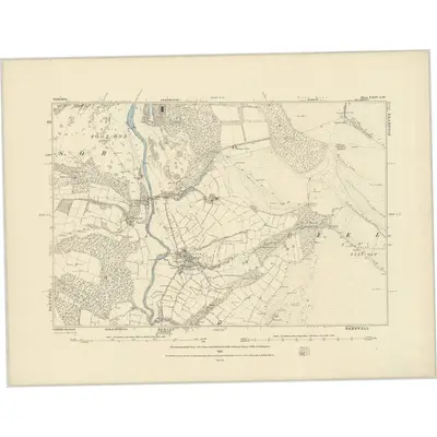 1879 Map of Derbyshire XXIV.SW, 1883 Print