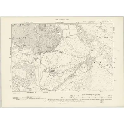 1897 Map of Derbyshire XXIV.SW, 1899 Print