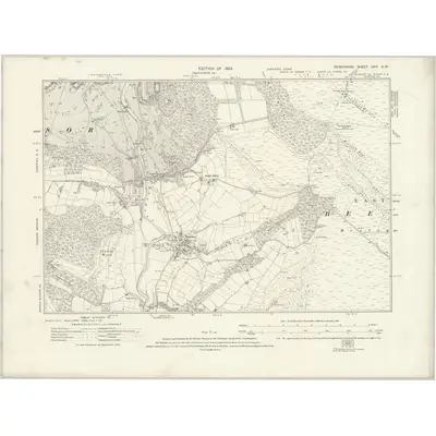 1919 Map of Derbyshire XXIV.SW, 1923 Print