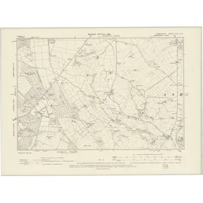 1897 Map of Derbyshire XXIX.NE, 1899 Print
