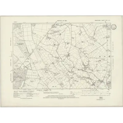 1919 Map of Derbyshire XXIX.NE, 1933 Print