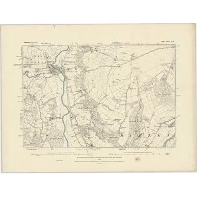1879 Map of Derbyshire XXIX.NW, 1884 Print
