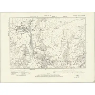 1919 Map of Derbyshire XXIX.NW, 1923 Print