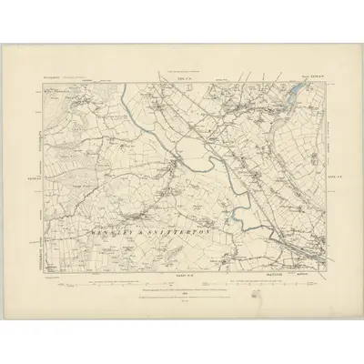 1877 Map of Derbyshire XXIX.SW, 1884 Print