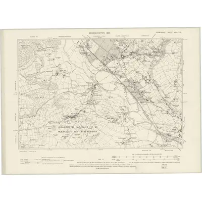 1897 Map of Derbyshire XXIX.SW, 1900 Print