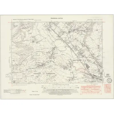 1938 Map of Derbyshire XXIX.SW, 1949 Print