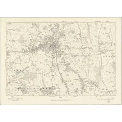 1914 Map of Derbyshire XXV, 1921 Print