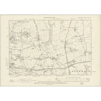 1897 Map of Derbyshire XXV.NE, 1899 Print