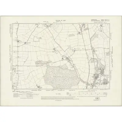1914 Map of Derbyshire XXVI.NE, 1920 Print