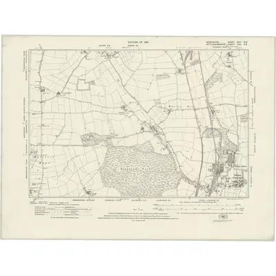1914 Map of Derbyshire XXVI.NE, 1921 Print