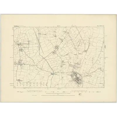 1875 Map of Derbyshire XXVI.NW, 1883 Print