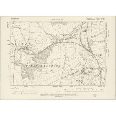 1897 Map of Derbyshire XXVI.SE, 1899 Print