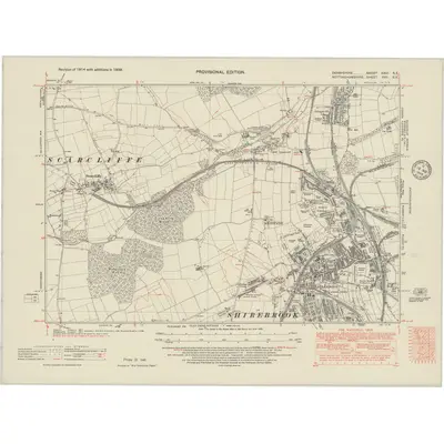 1938 Map of Derbyshire XXVI.SE, 1948 Print